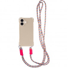 Чохол TPU CrossBody with straps для Apple iPhone 16 Plus (6.7")  Antique White - 00000078830_1