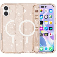 Чохол TPU Galaxy Sparkle (MagFit) для Apple iPhone 16 (6.1")  Gold+Glitter - 00000073117_3