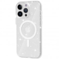 Чохол TPU Galaxy Sparkle (MagFit) для Apple iPhone 12 Pro Max (6.7")  Clear+Glitter - 00000066246_2