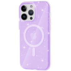 Чохол TPU Galaxy Sparkle (MagFit) для Apple iPhone 12 Pro Max (6.7")  Purple+Glitter - 00000066246_5