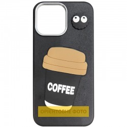 Чохол TPU Leather Toys для Apple iPhone 17 (6.3")  Coffee / Black - 00000082730_2