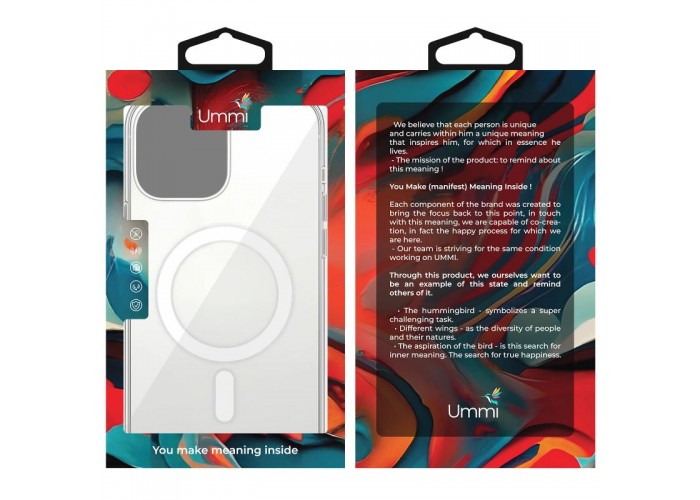 Чохол Ummi transparent with MagSafe для Apple iPhone 15 Plus (6.7
