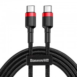Дата кабель Baseus Cafule Type-C to Type-C Cable PD 2.0 60W (2m) (CATKLF-H)  Чорний / Червоний - 00000031875_3