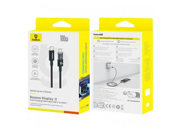 Дата кабель Baseus Display 2 Type-C to Type-C 100W (2m) (P10382702)