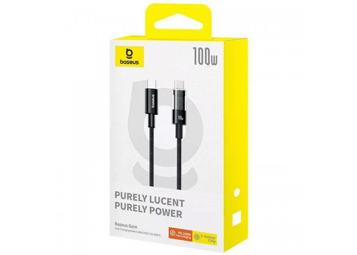 Дата кабель Baseus Gem Fast Charging Type-C to Type-C 100W (2m) (P10373000111-01)