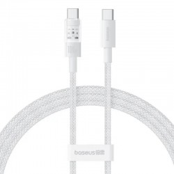 Дата кабель Baseus Gem Fast Charging Type-C to Type-C 100W (2m) (P10373000111-01)  Moon White - 00000080454_2