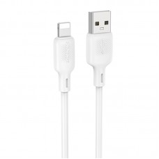 Дата кабель Borofone BX113 Lenny USB to Lightning 2.4A (1m)  White - 00000086392_2