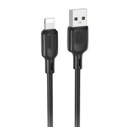Дата кабель Borofone BX113 Lenny USB to Lightning 2.4A (1m)  Black - 00000086392_1