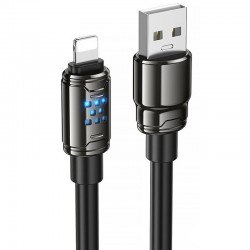 Дата кабель Hoco U143 Joy USB to Lightning 2.4A (1.2m)  Black - 00000081826_1