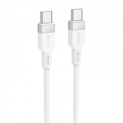 Дата кабель Hoco X109 Energy silicone Type-C to Type-C 60W (1m)  White - 00000079386_1