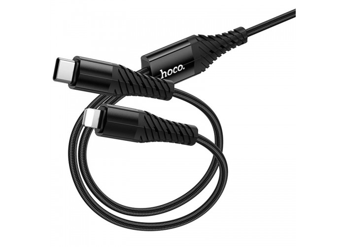 Дата кабель Hoco X123 Victory 2in1 Type-C to Lightning/Type-C 3A (1m)