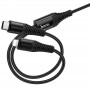 Дата кабель Hoco X123 Victory 2in1 Type-C to Lightning/Type-C 3A (1m)