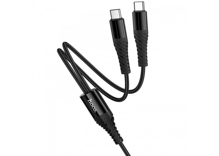 Дата кабель Hoco X123 Victory 2in1 Type-C to Type-C/Type-C 3A (1m)