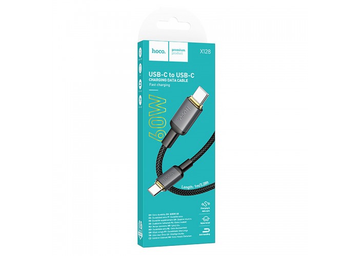 Дата кабель Hoco X128 Benefit Type-C to Type-C 60W (1m)