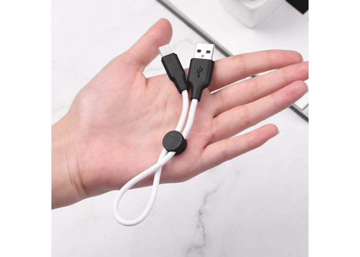 Дата кабель Hoco X21 Plus Silicone MicroUSB Cable (0.25m)