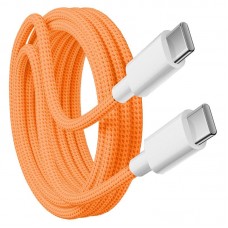 Дата кабель USB-C to USB-C FineWoven iP17 for Apple (AAA) (1m) (box)  Orange - 00000083587_1