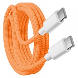 Дата кабель USB-C to USB-C FineWoven iP17 for Apple (AAA) (1m) (box)  Orange - 00000083587_1