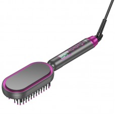 Гребінець-випрямляч Hoco HP44 Electric straightening hair comb with digital display  Rose Red - 00000079081_1