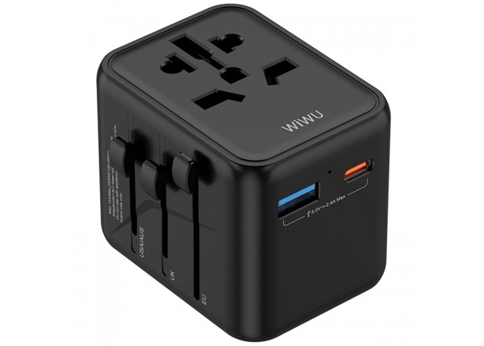 Мережевий універсальний перехідник WIWU UA012 Warrior 12W + 1USB-A/1C