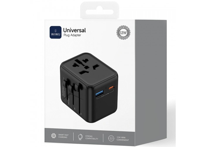 Мережевий універсальний перехідник WIWU UA012 Warrior 12W + 1USB-A/1C