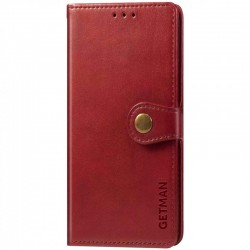 Шкіряний чохол-книжка GETMAN Gallant (PU) для Samsung Galaxy A22 4G  Червоний - 00000049902_3