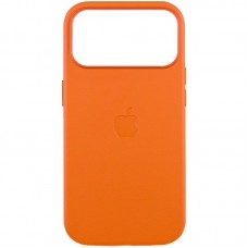 Шкіряний чохол Leather Case (AAA) with MagSafe and Animation для Apple iPhone 17 Pro (6.3")  Orange - 00000084183_4