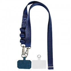 Шнурок із двома кріпленнями (2 см) 140 см  Dark Blue - 00000077804_4