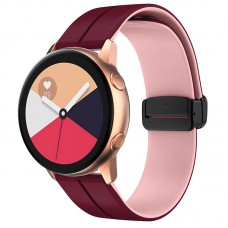 Силіконовий ремінець Classy для Smart Watch 20mm  Plum / Pink - 00000068677_5