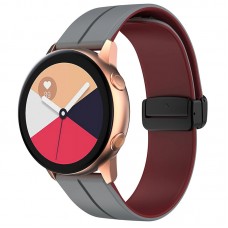 Силіконовий ремінець Classy для Smart Watch 20mm  Grey / Plum - 00000068677_6