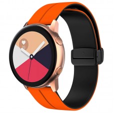 Силіконовий ремінець Classy для Smart Watch 20mm  Orange / Black - 00000068677_8