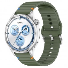 Силіконовий ремінець Wavy для Smart Watch 22mm  Dark Olive - 00000077066_3