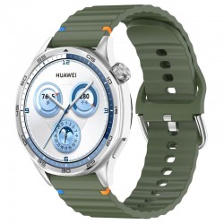 Силіконовий ремінець Wavy для Smart Watch 22mm  Dark Olive - 00000077066_3