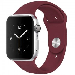 Силіконовий ремінець для Apple Watch Sport Band 38/40/41/42mm(ser.10) (S/M & M/L) 3pcs  Бордовий / Plum - 00000032192_61