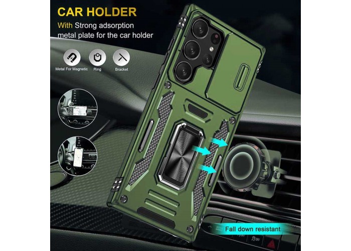 Ударостійкий чохол Camshield Army Ring для Samsung Galaxy S23 Ultra