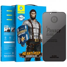 Захисне 2.5D скло Blueo Full Cover Anti-Peep для Apple iPhone 13 Pro / 13 / 14 / 16e (6.1")  Чорний - 00000057428_1