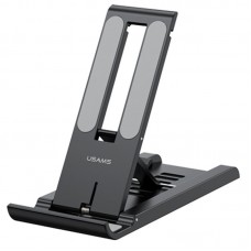 Подставка для телефона/планшета Usams US-ZJ070 Spring Folding Desktop (bellow 12")  Black - 00000062692_1