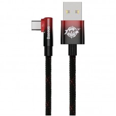 Дата кабель Baseus MVP 2 Elbow-shaped USB to Type-C 100W (1m) (CAVP000420)  Black / Red - 00000063706_1