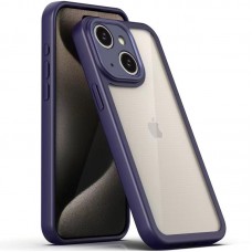 TPU чехол Transparent + Colour 1,5mm для Apple iPhone 14 (6.1")  Purple - 00000070569_4