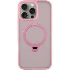 TPU+PC чехол Metal Buttons with MagSafe Colorful HQ Ring для Apple iPhone 16 Pro (6.3")  Pink - 00000072988_5