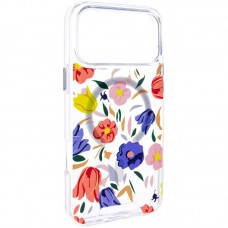 TPU+PC чохол Clear Garden with MagSafe для Apple iPhone 17 Pro (6.3")  Tropical Art - 00000080898_3