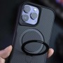 TPU+PC чохол Metal Buttons with MagSafe Carbon Ring для Apple iPhone 14 Pro (6.1