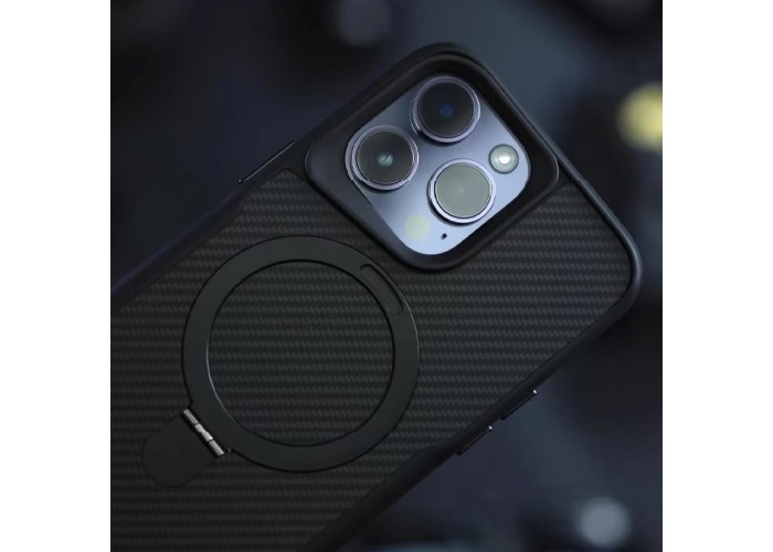 TPU+PC чохол Metal Buttons with MagSafe Carbon Ring для Apple iPhone 14 Pro (6.1