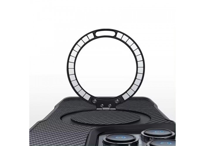 TPU+PC чохол Metal Buttons with MagSafe Carbon Ring для Apple iPhone 14 Pro (6.1