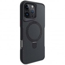 TPU+PC чохол Metal Buttons with MagSafe Carbon Ring для Apple iPhone 16 Pro Max (6.9")  Чорний - 00000073489_2