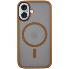 TPU+PC чохол Metal Buttons with MagSafe для Apple iPhone 16 (6.1")  Золотий - 00000073091_6