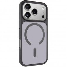 TPU+PC чохол Metal Buttons with MagSafe для Apple iPhone 17 Pro Max (6.9")  Чорний / Black - 00000081725_5