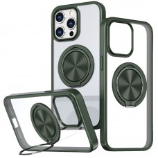TPU+PC чохол Metal Ring with MagSafe для Apple iPhone 14 Pro (6.1")  Зелений - 00000073473_1