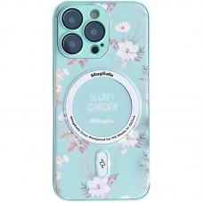 TPU+PC чохол Secret Garden with MagSafe для Apple iPhone 14 Pro (6.1")  Mint - 00000058007_3