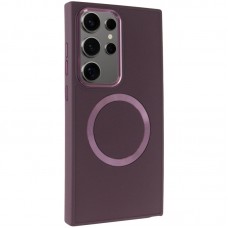 TPU чохол Bonbon Metal Style with MagSafe для Samsung Galaxy S24 Ultra  Бордовий / Plum - 00000068647_2