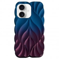TPU чохол Leaf для Apple iPhone 16 (6.1")  Navy Blue / Plum - 00000077611_4